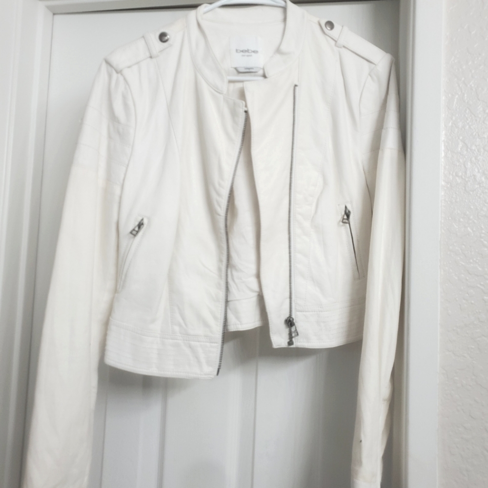 Bebe white jacket